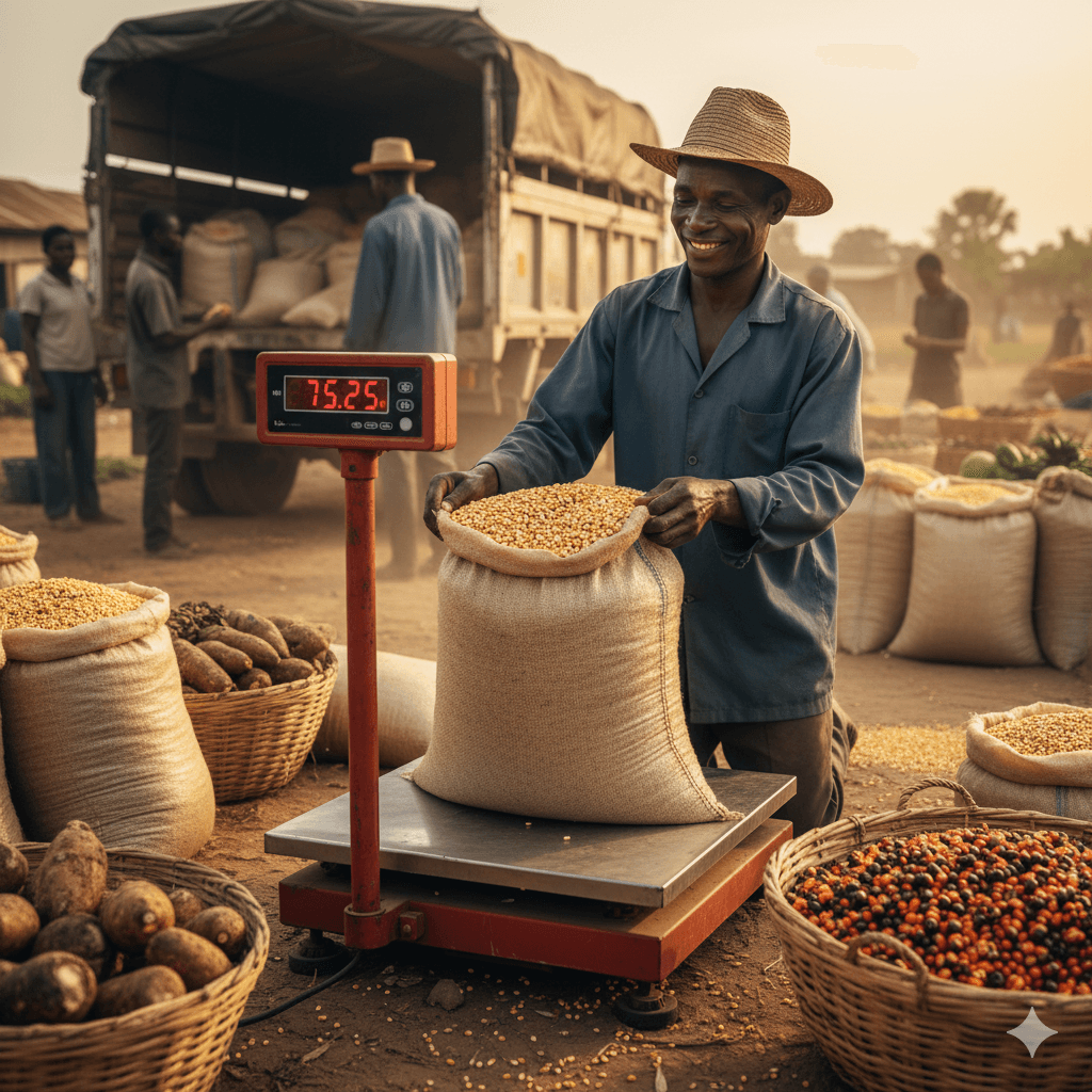industrial scale used by a nigerian local trader